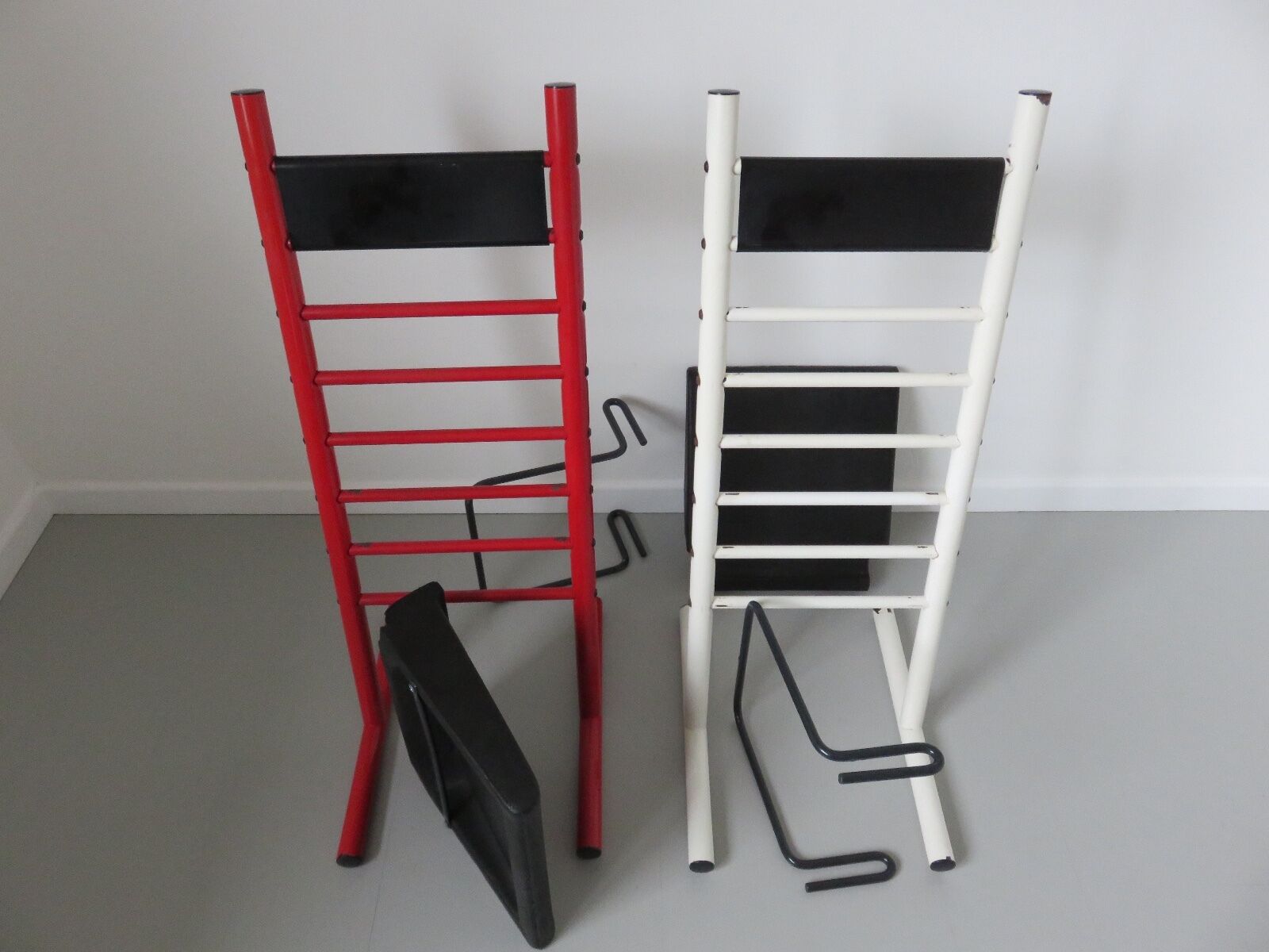 Pair of modular stools " Errebi " Italy 80s era Memphis