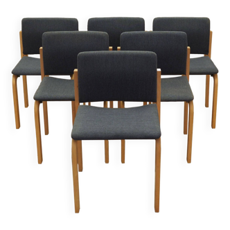 Ensemble de six chaises, design danois, années 1980, édition : Fritz Hansen