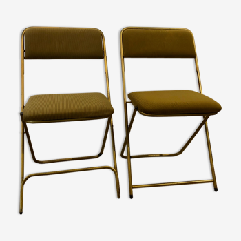 Pair of lafuma vintage fold chairs