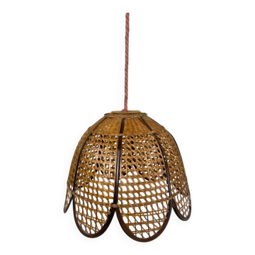 Vintage wicker pendant light