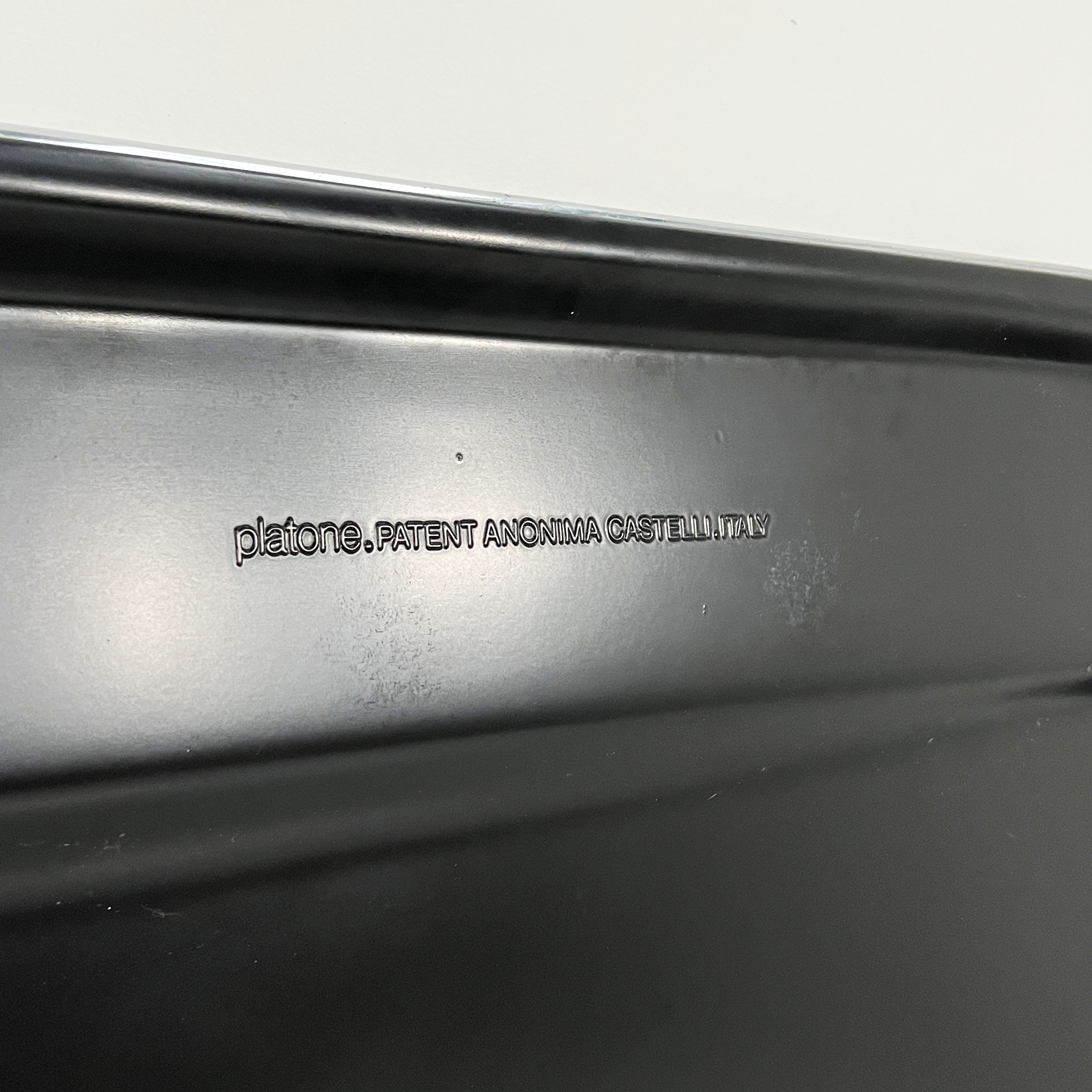 Black Plato foldable desk by Giancarlo Piretti for Anonima Castelli 1970
