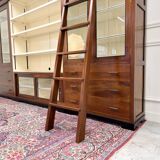Large Classic English Art Deco Bookcase Library Cabinet