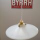 Suspension opaline smooth white tbe art deco 1940 Ø 24.5 cm TBE