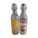 2 bottles of vintage lemonade from the 50s in glass