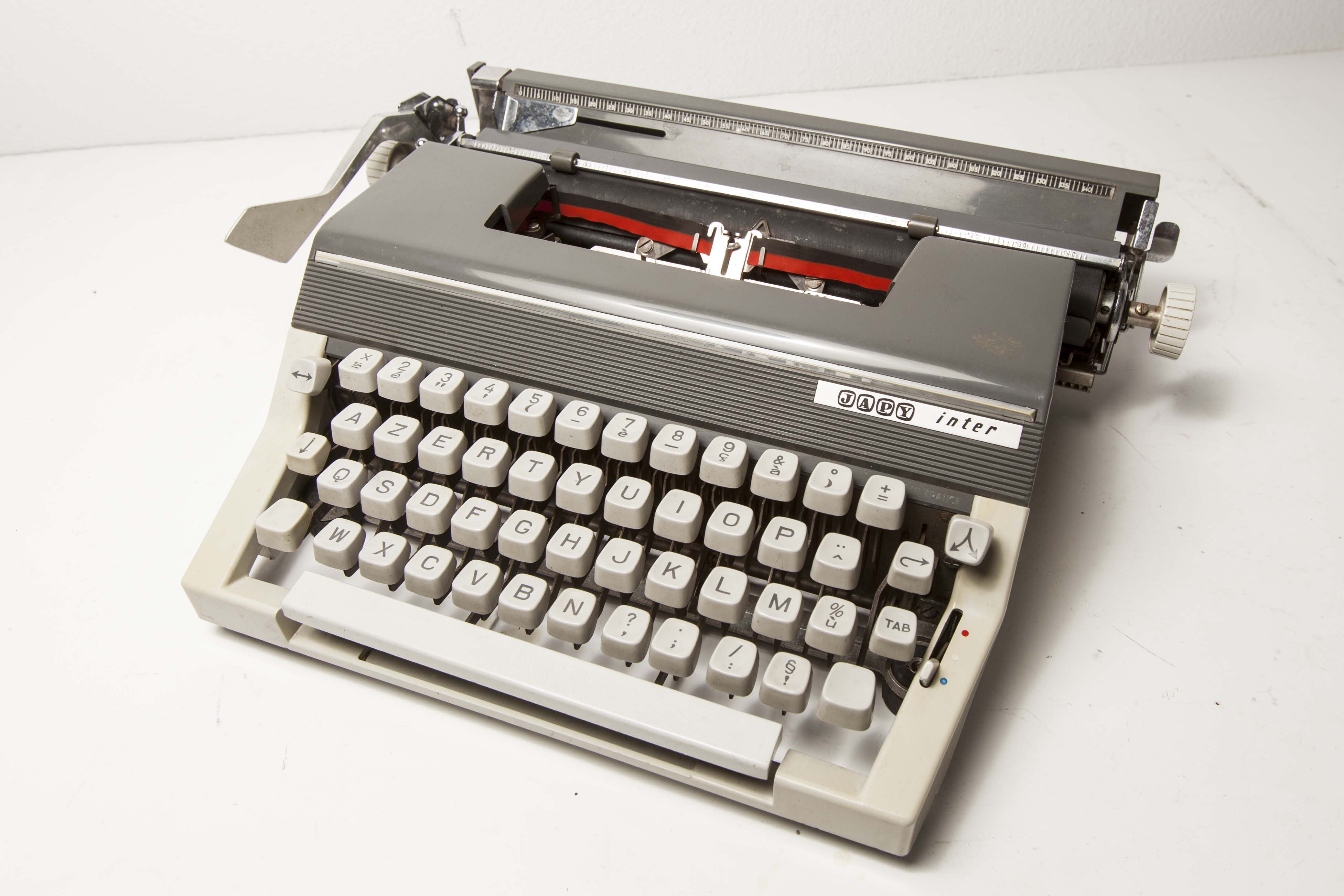 Typewriter Japy Inter with suitcase