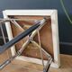 Tabouret vintage en skaï et chrome