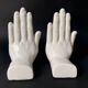 Vintage white ceramic hand bookends