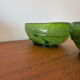 Lot de 2 coupelles en verre soufflé vert vintage Coupelles artisanales