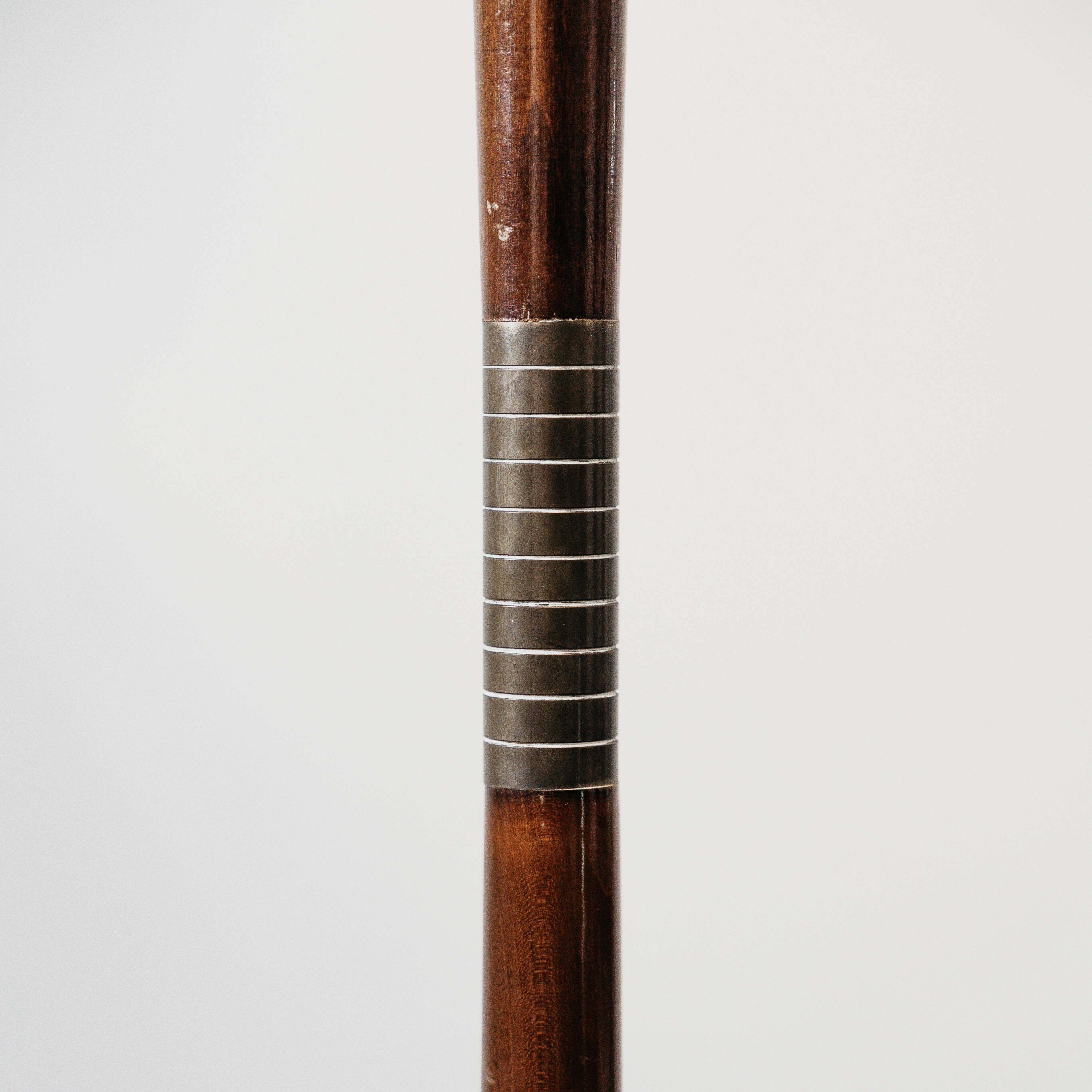 Tripod floor lamp 1950s wooden base