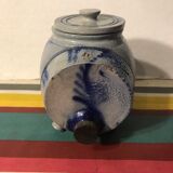 Lot 5 old blue sandstone 3 pots - carafe - vintage decoration tonneau