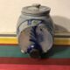 Lot 5 old blue sandstone 3 pots - carafe - vintage decoration tonneau