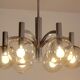 Chrome and glass vintage by Kaiser lights chandelier