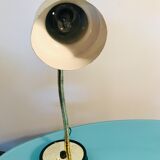 Art deco lamp, golden lamp shade, retro table lamp for apartment decor