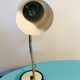 Art deco lamp, golden lamp shade, retro table lamp for apartment decor