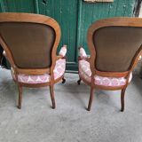 Paire de fauteuils louis philippe en noyer