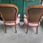 Paire de fauteuils louis philippe en noyer