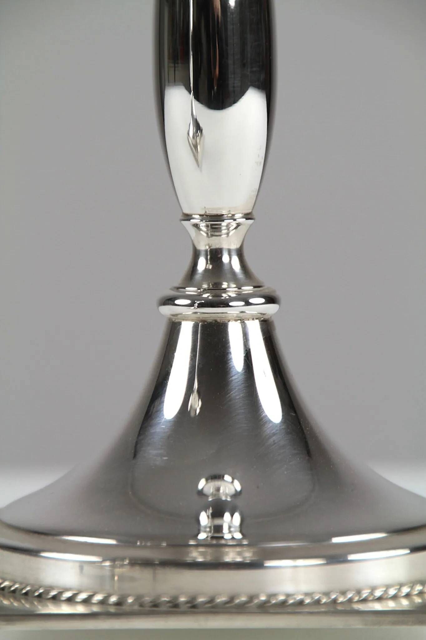 Gunnar Ander for Ystad-Metall: Pair of “Nysilver” candle holders, 1960s