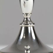Gunnar Ander for Ystad-Metall: Pair of “Nysilver” candle holders, 1960s