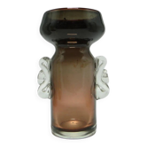 Mid-century modern vase, glass, Poland, 1970s.