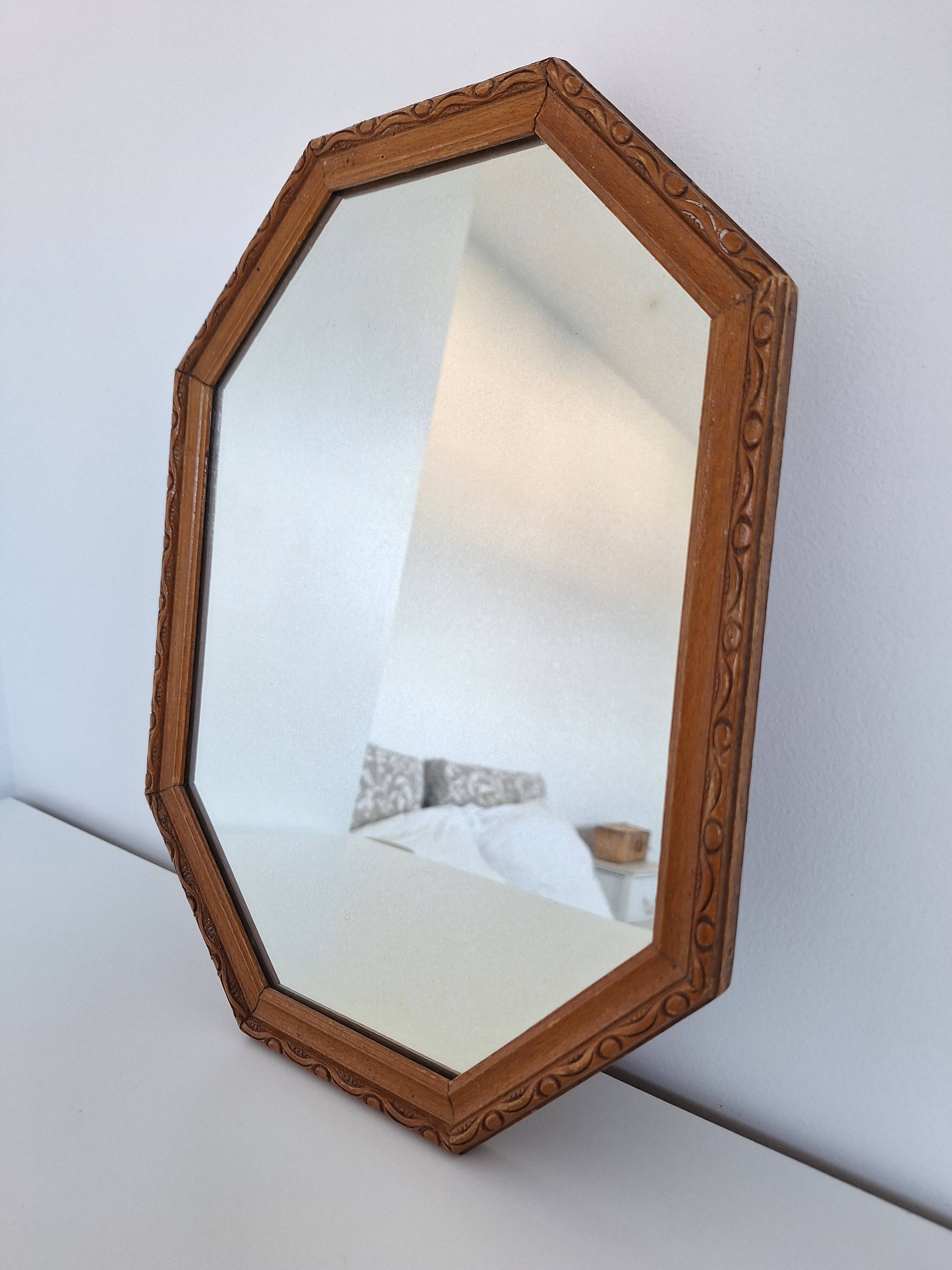 Vintage octagon mirror