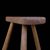 Antique solid wood tripod farm stool – Milking stool