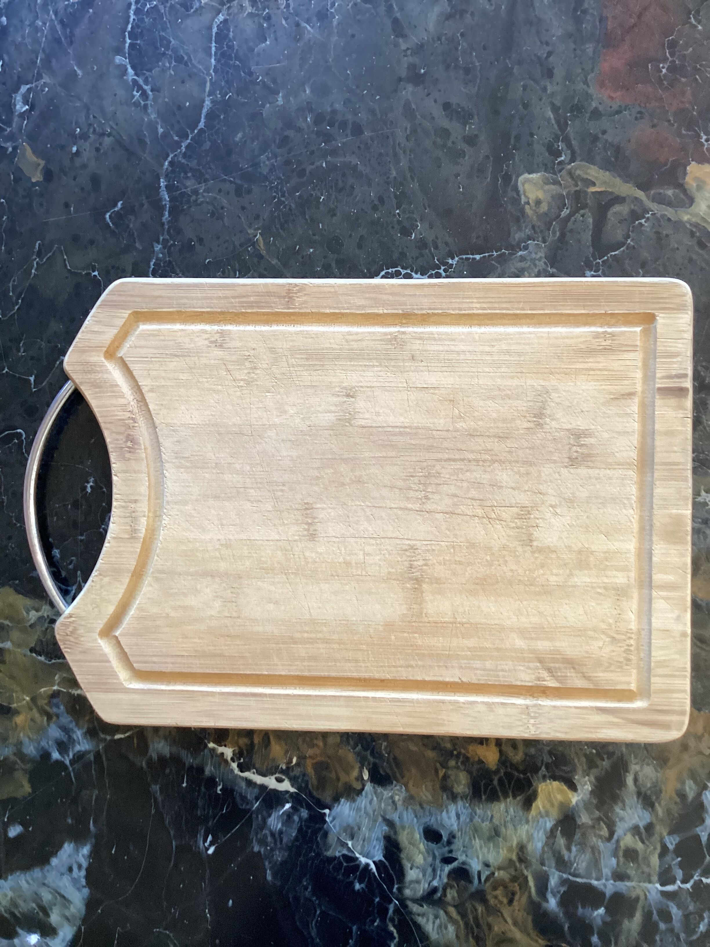 Clear wood cutting board