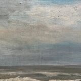 Tableau HST "Marine - rough sea" signed Jacques Jourdan