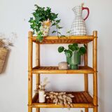 Vintage rattan shelf - bookcase
