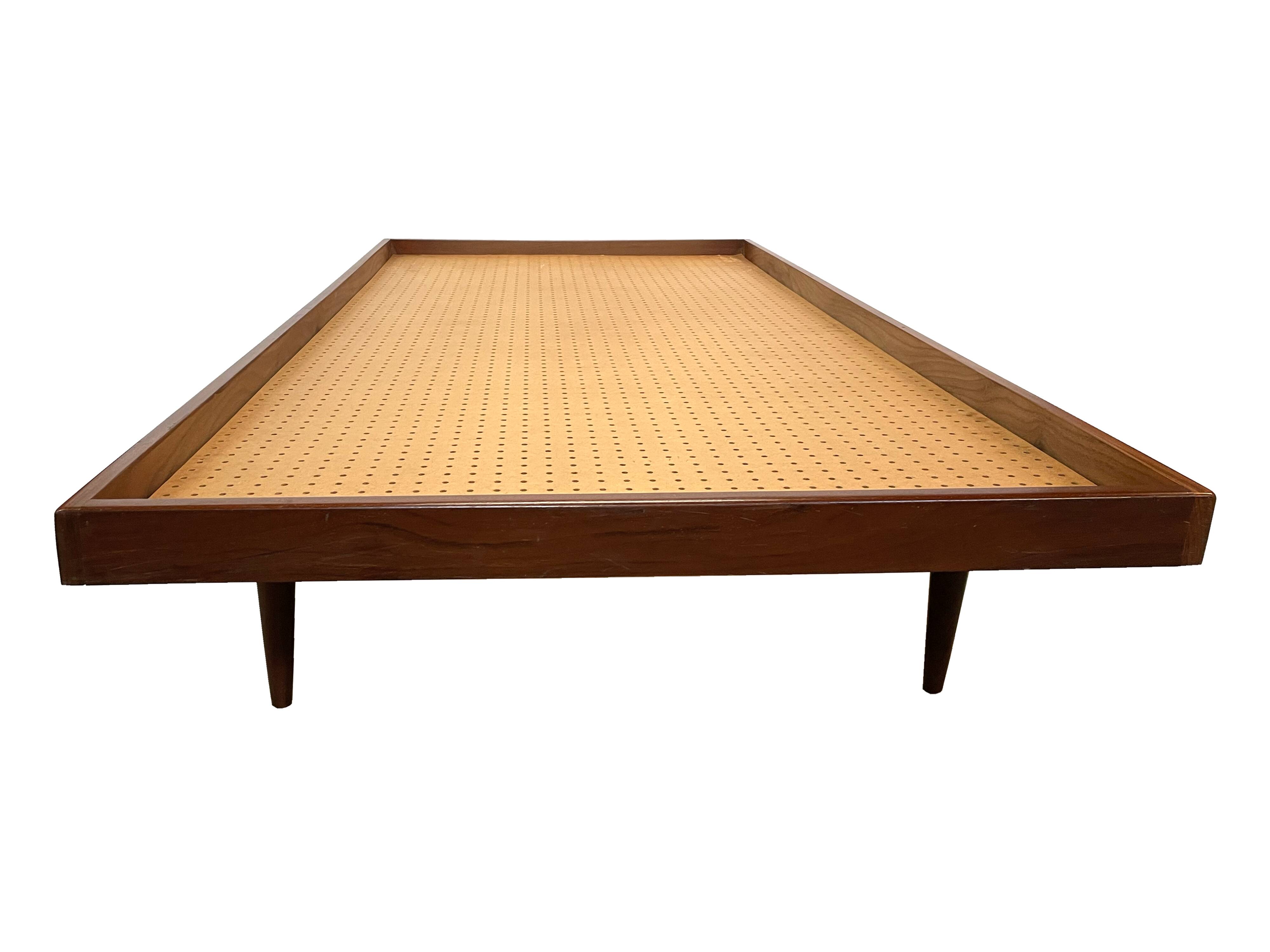 Vintage mid century daybed teak design with drawers