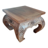 Coffee table with plant holder, end of sofa, carved wood, Indonesia