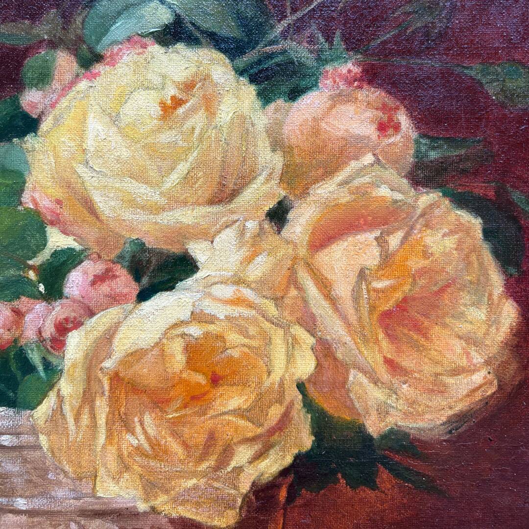Bouquet of roses, oil on canvas 1907