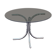 Round table in chromed metal and glass Italia Anni '60