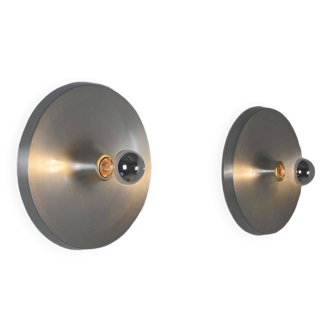 Set of 2 Space Age wall lamps by Honsel Leuchten, 1960s