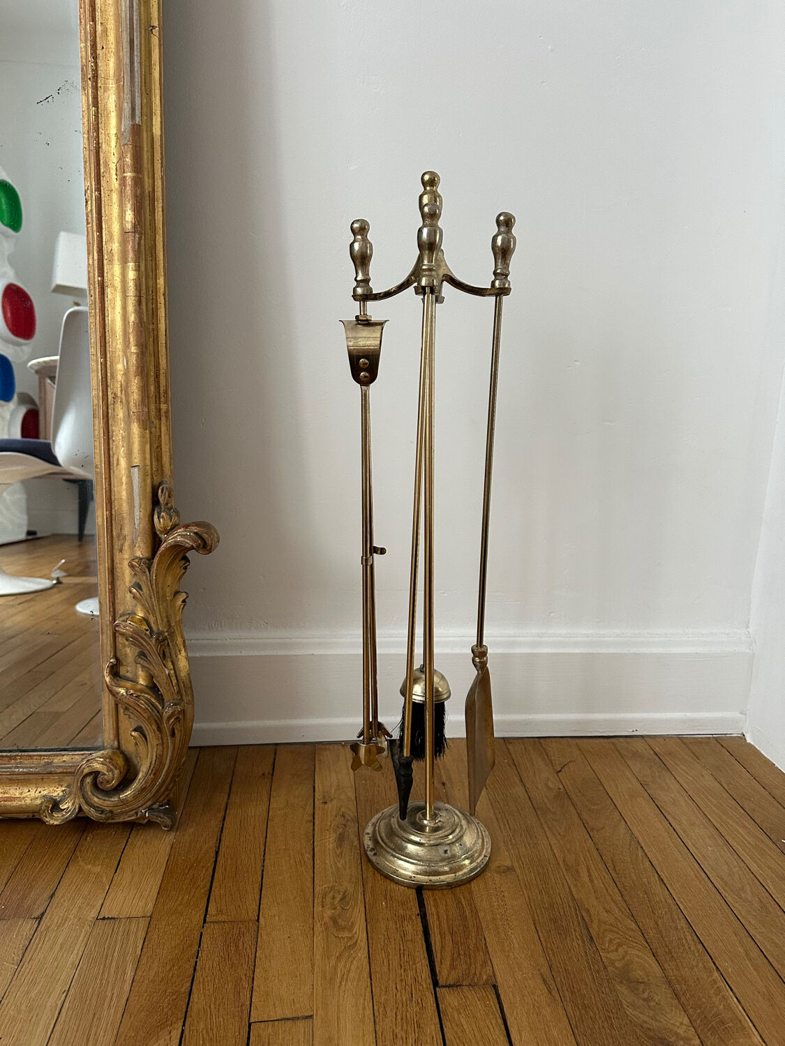 Vintage gold mantelpiece