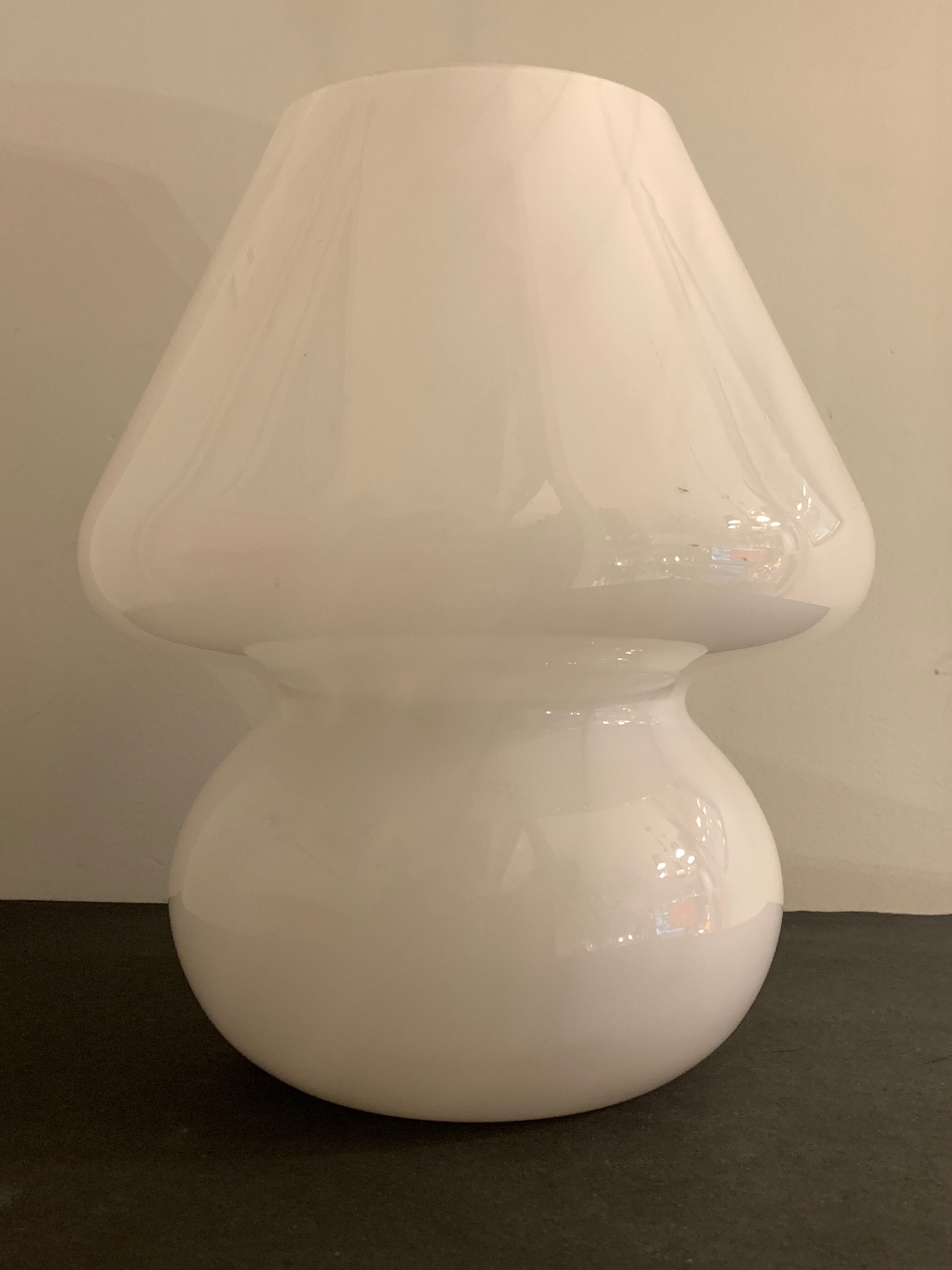 Murano glass mushroom lamp, Swirl by Gino Vistosi, 1970
