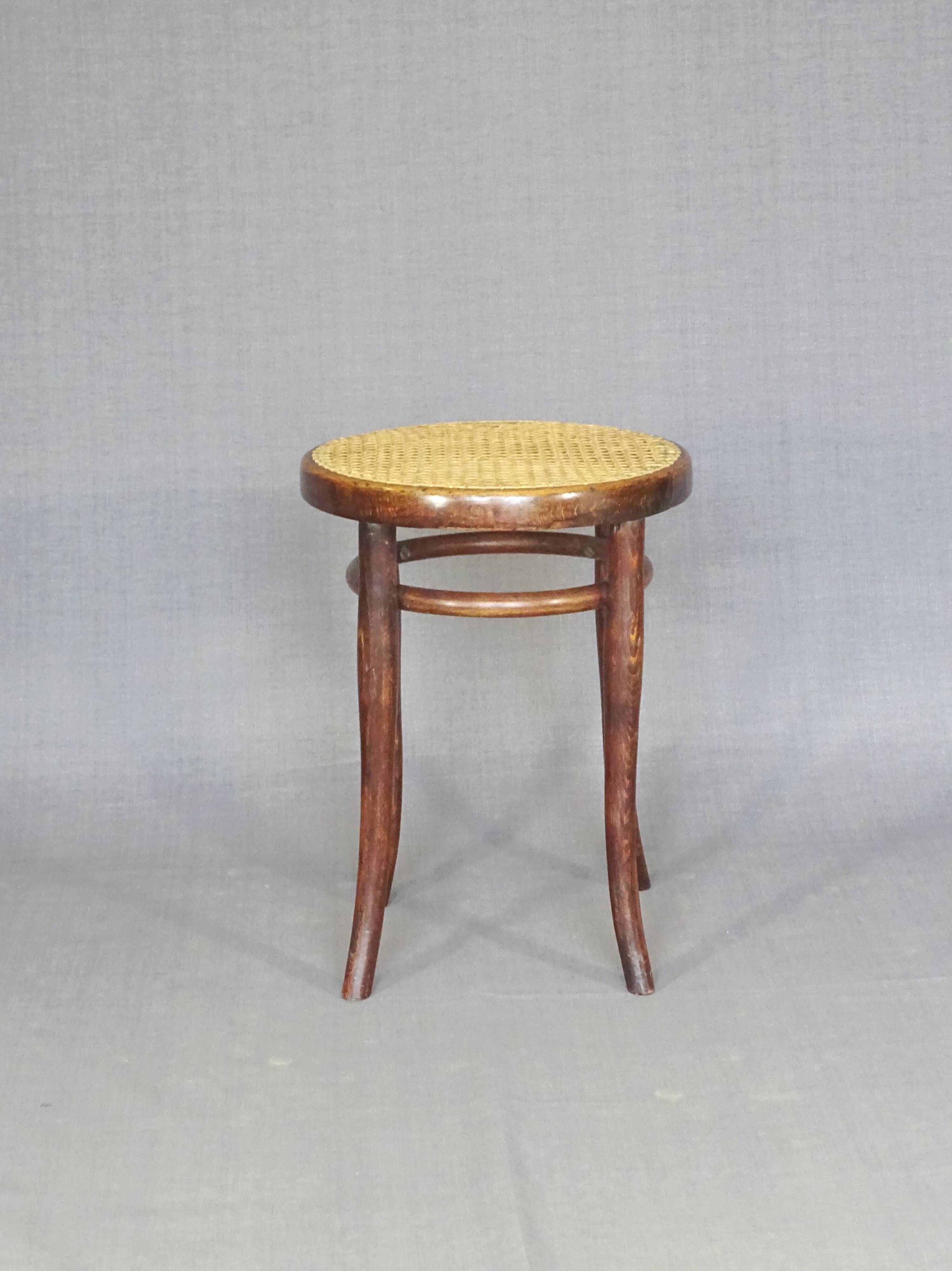 Thonet 1890 stool, new canework