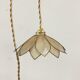 Flower walkman lamp in mother-of-pearl and brass