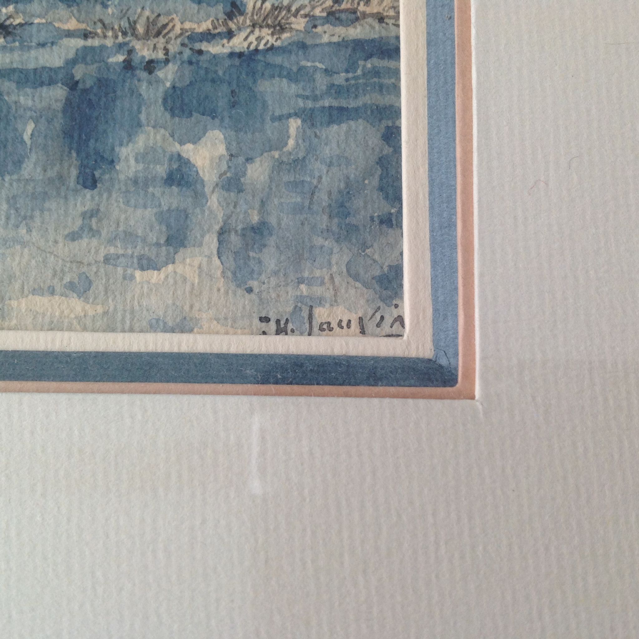 Aquarelle "au bord du lac"