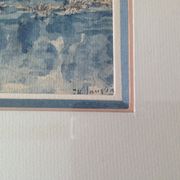 Aquarelle "au bord du lac"