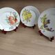 3 hand-decorated plates
