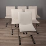 Lot de 6 chaises vintage des années 70 mod. finalement concevoir g. offert pour saporiti