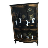 Black lacquered Chinese furniture with mother-of-pearl