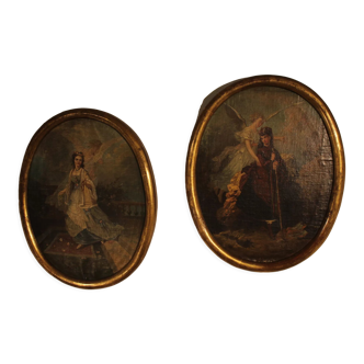 Pair of paintings of women