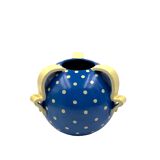 Vase Art Déco en céramique bleue, Rometti, Umbertide Italie années 1930