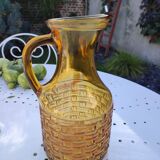 vintage amber decanter