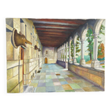 Old oil painting on canvas