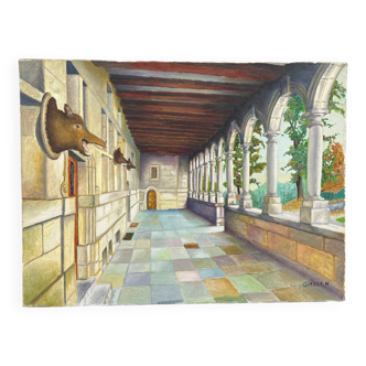 Peinture ancienne huile sur toile