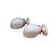 Paire d’appliques vintage en opaline blanche