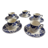Set of 5 coffee/espresso cups - Gien - Terre de fer
