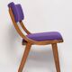 Mid-Century Modern Bumerang Chair, Purple Wool, Poland, 1960s